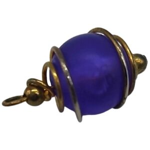 Elegant Purple Wire Wrapped Bead Pendant